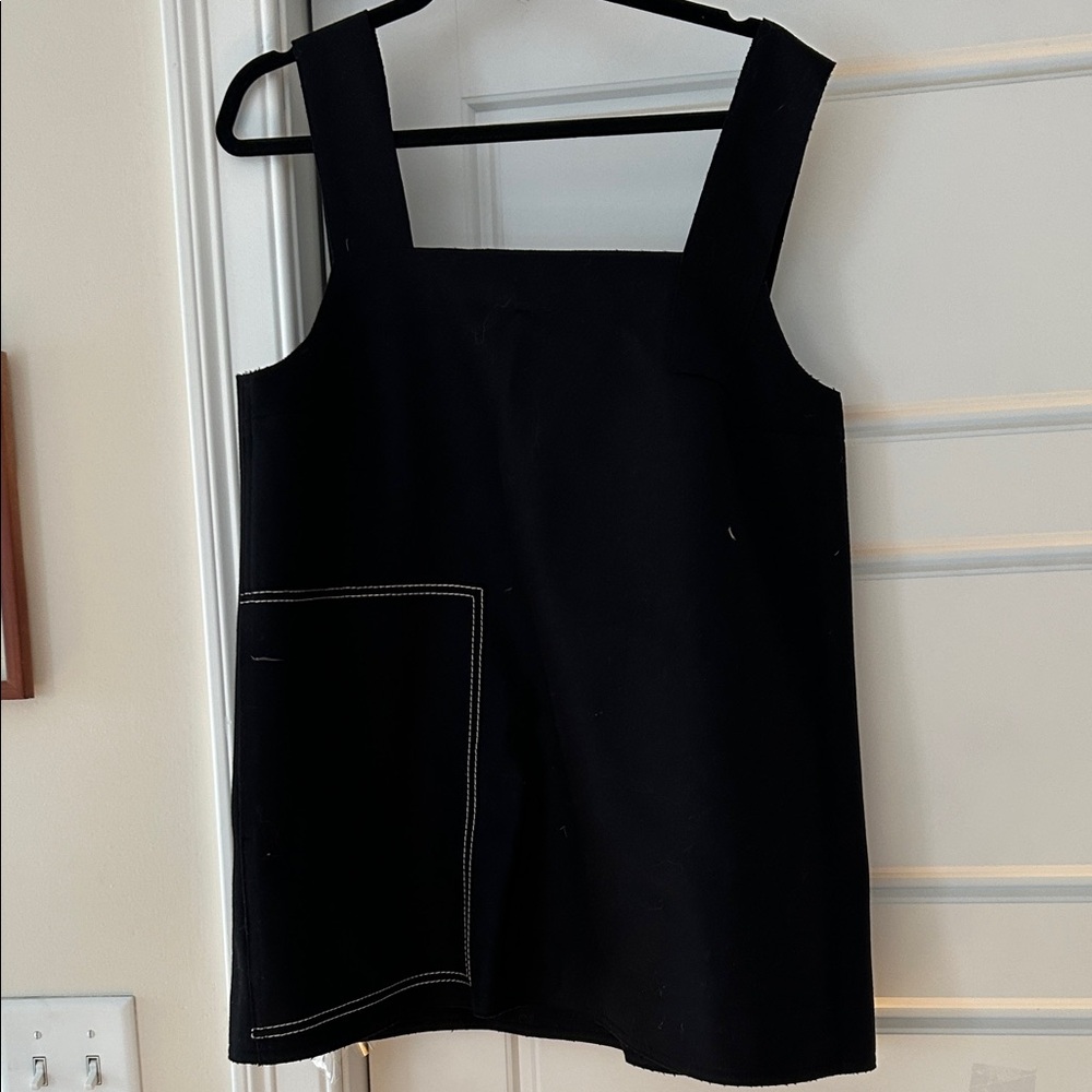 Black jumper dress with pocket